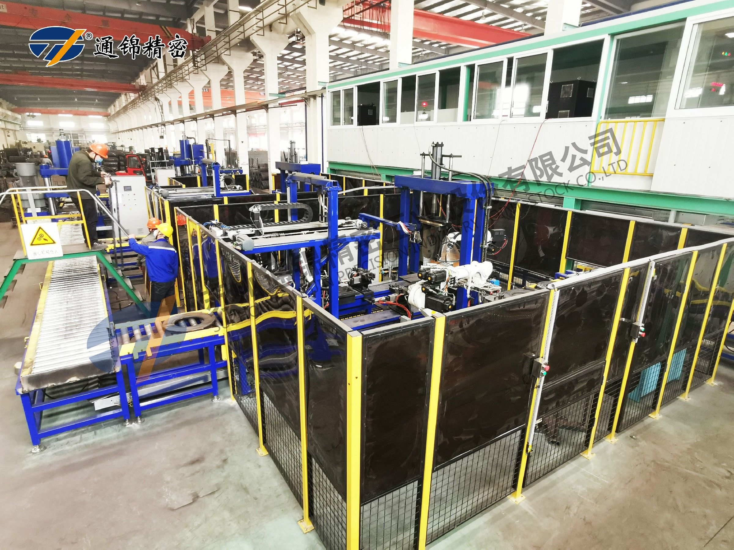 為新基建研發全自動管樁端板法蘭焊接機產線